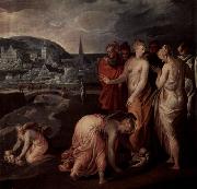 Pietro, Nicolo di Die Rettung Moses aus dem Wasser oil